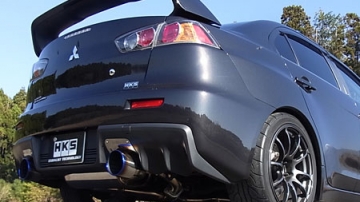 HKS Super Turbo Muffler - Mitsubishi Evo X 08-14