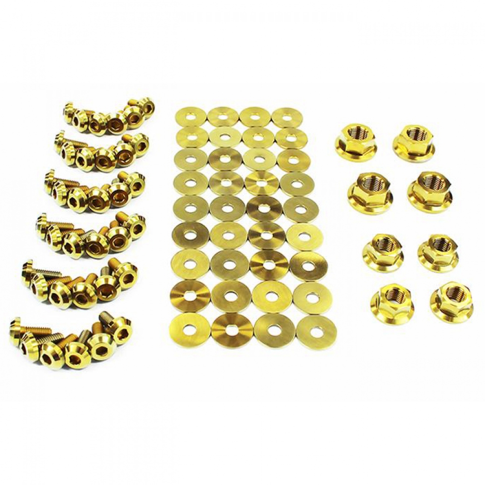 Evasive Motorsports: Dress Up Bolts Titanium Full Engine Bay Kit - Acura  Integra DC 94-01 (Gold)