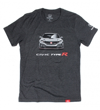 Official Licensed Honda Civic Type R Front / Back Illustrated Tee (Grey)
