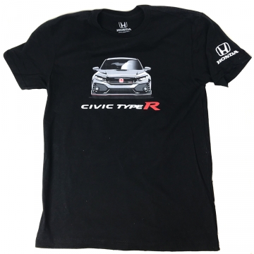 Official Licensed Honda Civic Type R Front / Back Illustrated Tee (Black)
