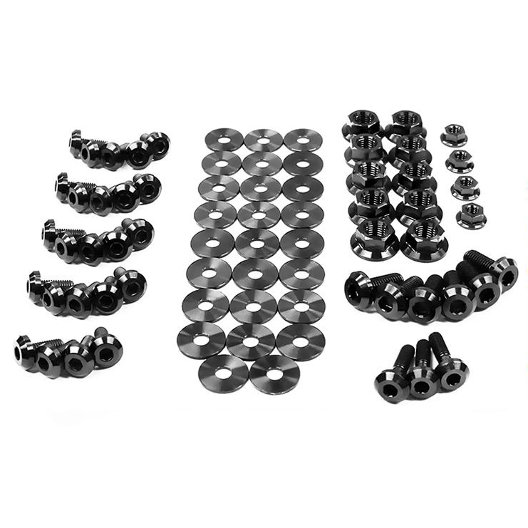 Evasive Motorsports Dress Up Bolts Titanium Full Engine Bay Kit Hyundai Genesis Coupe BK 09