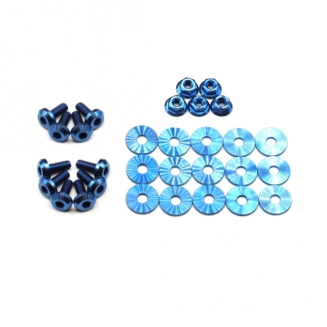 Dress Up Bolts Titanium Hood Kit - Honda Civic Type R 17-21 (Blue)