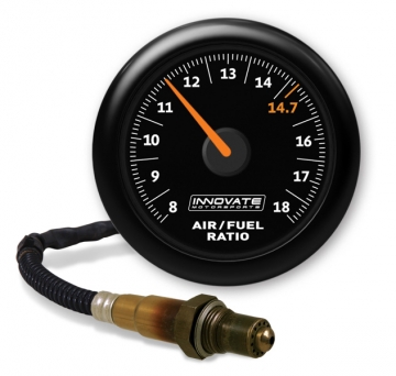 Innovate MTX-AL Analog, Air/Fuel Ratio Gauge Kit, Black Dial