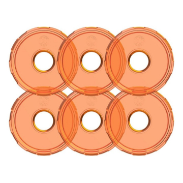 KC HiLiTES Cyclone V2 LED Replacement Lens - Amber / 6-PK