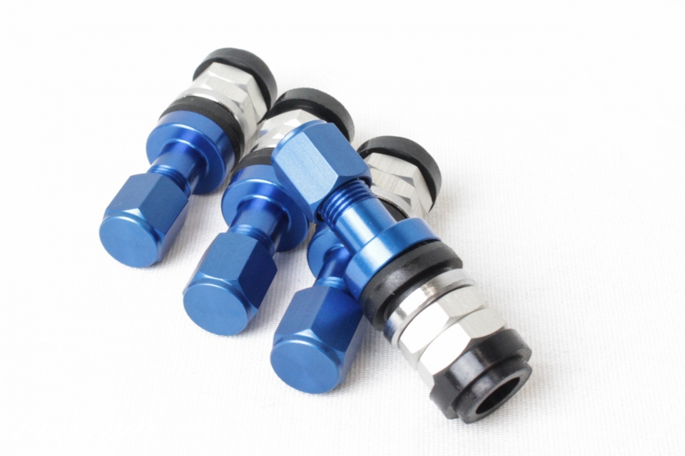 Evasive Motorsports: Kics Aluminum Valve Stem - Blue (SET of 4)