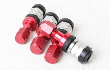 Kics Aluminum Valve Stem - Red (SET of 4)