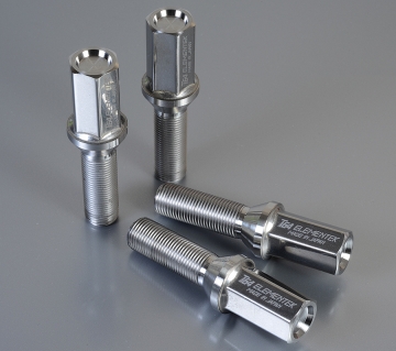 Ti64 Elementek Titanium Lug Bolt Silver 20pcs - 14x1.25 60 Deg / 28mm