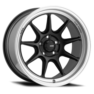 Konig Countergram Flow Formed Wheel - 15x7.5 / Offset +35 / 4X100 (Matte Black / Matte Machined Lip)