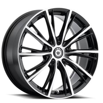 Konig Impression Wheel - 16x7.5 / Offset +45 / 5x112 (Gloss Black with Machined Face)