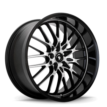 Konig Lace Wheel - 16x7.0 / Offset +40 / 4x100 / 4x108 (Gloss Black with Machined Face)