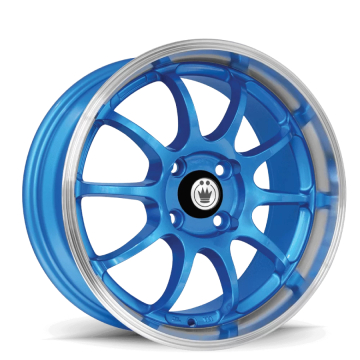 Konig Lightning Wheel - 15x7.0 / Offset +38 / 4x100 (Blue with Machined Lip)