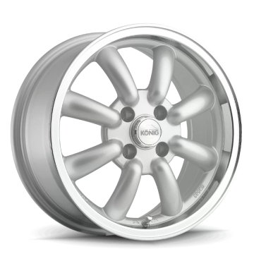 Konig Rewind Wheel - 15x7.0 / Offset +20 / 4x100 (Silver with Machined Lip)