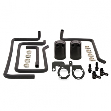 Mishimoto Baffled Oil Catch Can System (Black / Dual PCV Can) - Nissan 370Z 09-20