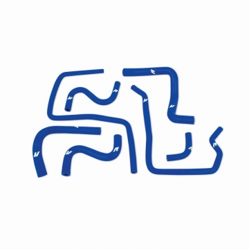 Mishimoto Silicone Ancillary Hose Kit (Blue) - Subaru WRX / WRX STI 04-07