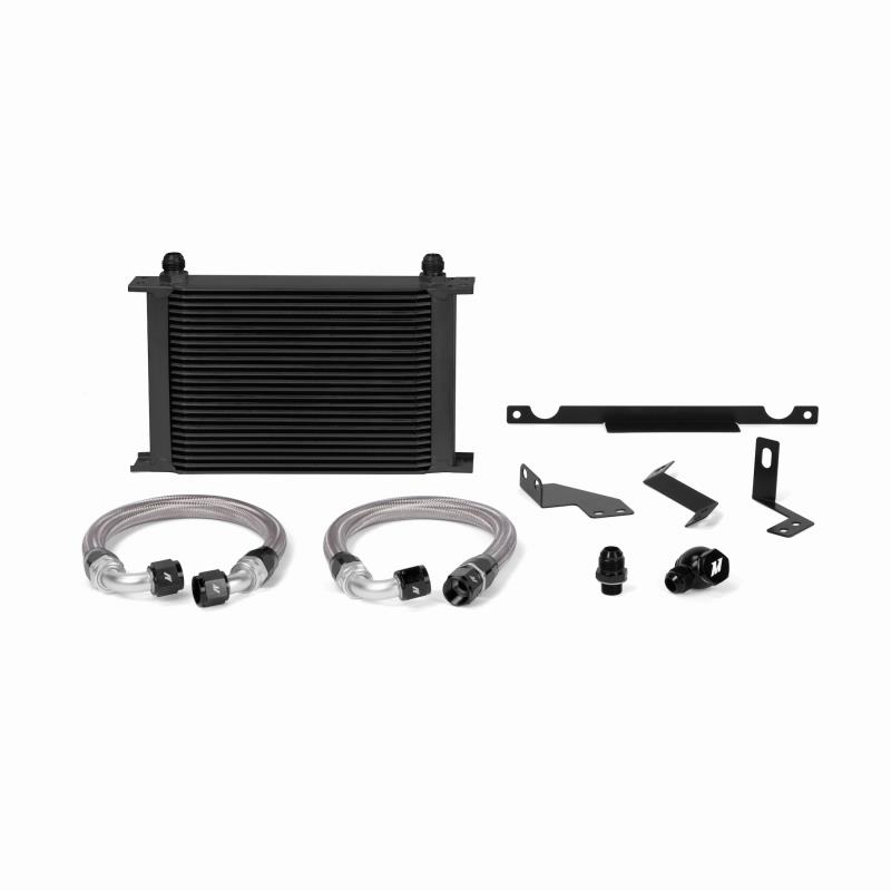 Mishimoto Oil Cooler Kit For Mitsubishi Lancer Evolution X (2008+) - Black, Dual 19-Row Coolers, Lifetime Warranty