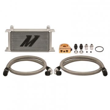 Mishimoto - Universal Thermostatic 19 Row Oil Cooler Kit (Silver)
