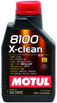 Motul Synthetic Engine Oil 8100 X-Clean 5w40 20L (5.3 gal)