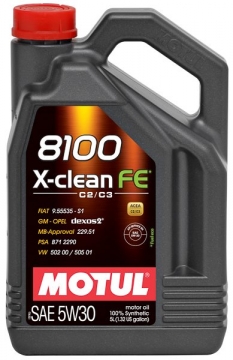 Motul Synthetic Engine Oil 8100 X-Clean FE 5w30 1L (1.05 qt.)