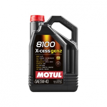 Motul Synthetic Engine Oil 8100 5w40 X-CESS Gen2 - 5L (1.3gal)