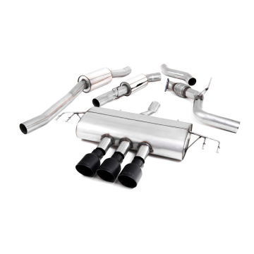 Milltek Cat Back Exhaust System (Resonated / GT-100 Cerakote Black Tips) - Honda Civic Type R FK8 17-21