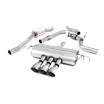 Milltek Cat Back Exhaust System (Road+ Part Resonated / GT-100 Brushed Titanium Tips) - Honda Civic Type R FK8 17-21