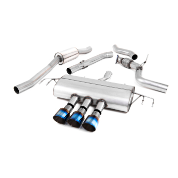 Milltek Cat Back Exhaust System (Road+ Part Resonated / GT-100 Burnt Titanium Tips) - Honda Civic Type R FK8 17-21