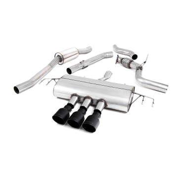 Milltek Cat Back Exhaust System (Road+ Part Resonated / GT-100 Cerakote Black Tips) - Honda Civic Type R FK8 17-21