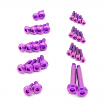 Dress Up Bolts Stage 2 Titanium Engine Kit - Nissan RB26 Engine (Purple)