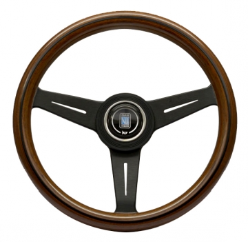 Nardi Classic - 340mm (Wood Finish w/ Black Spokes)