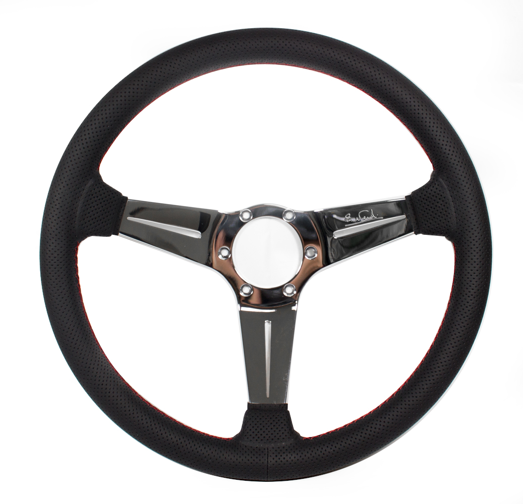 パーツ Nardi Deep Corn 35 Suede / black spokes Nardi Deep Corn Steering Wheel, Suede, Black Spokes, Red