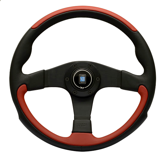 Evasive Motorsports: Nardi Leader - 350mm (Black & Red Leather