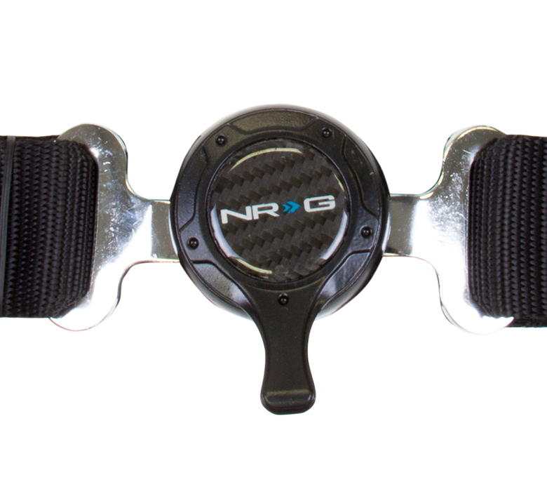 Black 4-Point Camlock Quick Release Racing Seat Belt Harness – 2” Nylon Straps, Front Mount