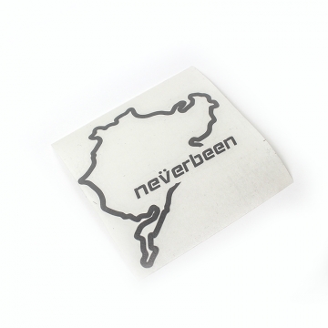 Nurburgring "Neverbeen" Sticker - Silver