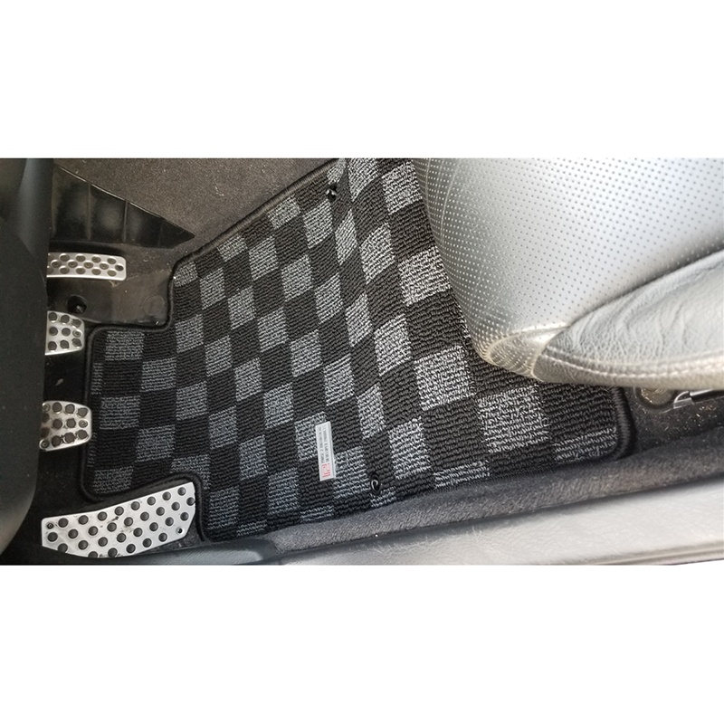 Evasive Motorsports: Phase 2 Motortrend Checkered Race Floor Mats (Dark  Grey) - Honda S2000 AP2 04-09