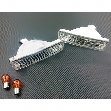 Phase 2 Motortrend Clear Front Turn Signal Lamp - Nissan 180SX / S13 Silvia USDM & JDM 89-90
