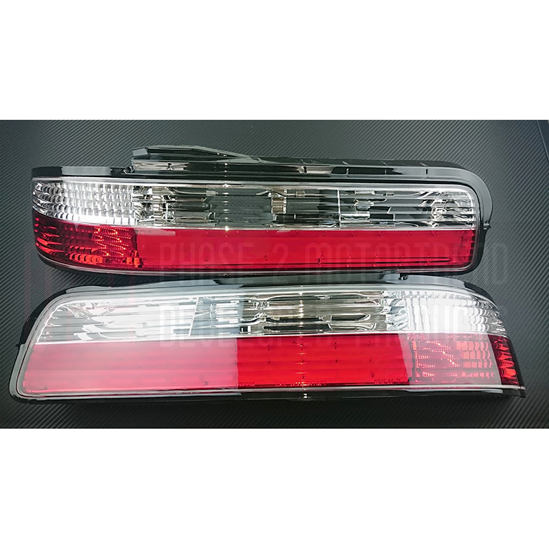 større Antipoison Ups Evasive Motorsports: Phase 2 Motortrend 2 Piece Rear Tail Light Kit  (Crystal / LED Version) - Nissan S13 Coupe 89-94 JDM & USDM