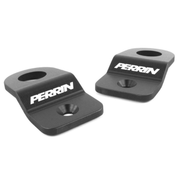 Perrin Upper Radiator Bracket Set (Black) - Subaru WRX / STI 08-21