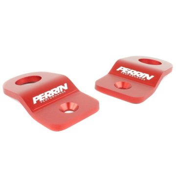 Perrin Upper Radiator Bracket Set (Red) - Subaru WRX / STI 08-21