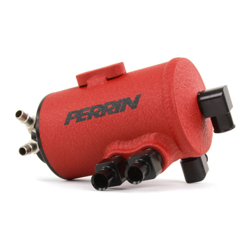 Perrin Air Oil Separator (Red) - Subaru WRX / STI (With FMIC) 02-07