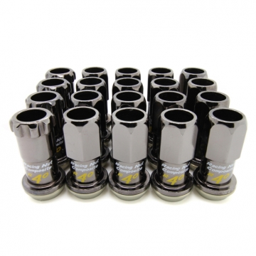 Project Kics R40 Glorious Black Lug Nuts (16+4 Locks) - 12x1.25