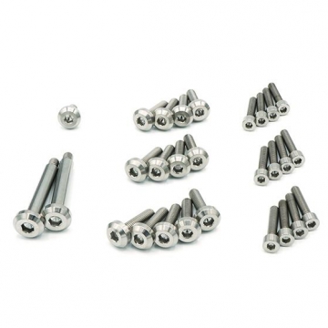 Dress Up Bolts Stage 1 Titanium Engine Cover Kit - Nissan RB25 Engine (Polished)