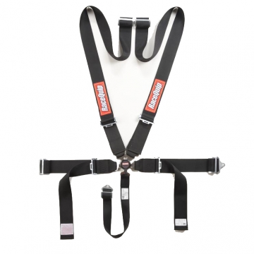 RaceQuip SFI Camlock 5 Point Harness -  Pull Down / Black