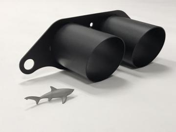Sharkwerks Light Weight Exhaust Tip (Black) - Porsche 911 GT3 RS - 997 & 997.2 / 911 GT3 - 997 & 997.2