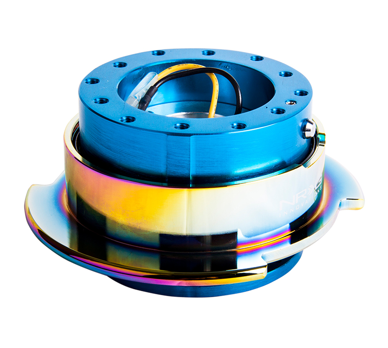 NRG Gen 2.5 New Blue/Neochrome Ring Steering Wheel Quick Release main image 0