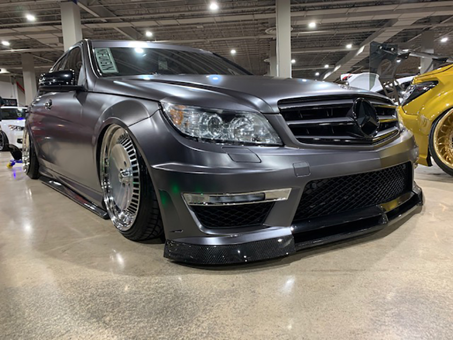 mercedes benz w204 c class carbon fiber front lip Suvneer VRS Designed This not only contributes to improved aerodynamics but also ensures durability and resilience under various driving conditions Carbon Fiber Look Front Bumper