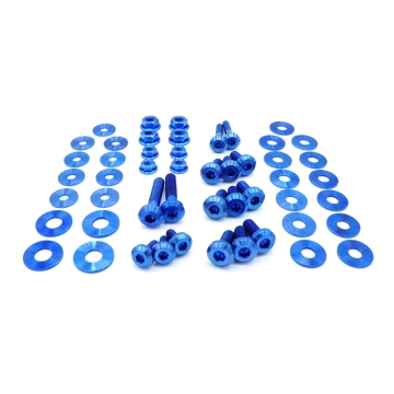 Dress Up Bolts Stage 1 Titanium Engine Bay Kit (Blue) - Toyota Supra A90 2020+