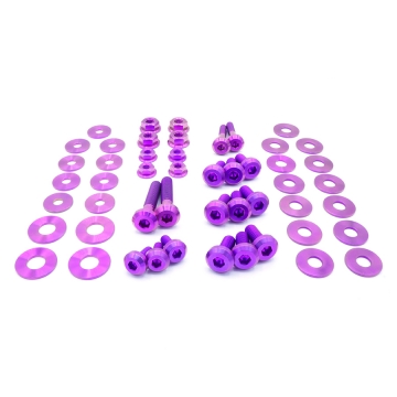 Dress Up Bolts Stage 1 Titanium Engine Bay Kit (Purple) - Toyota Supra A90 2020+