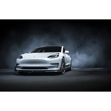 Vorsteiner Volta Aero Front Spoiler (Carbon Fiber PP 2x2 Glossy) - Tesla Model 3 17-23