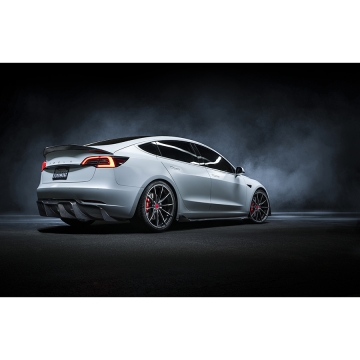 Vorsteiner Volta Aero Side Skirts (Carbon Fiber PP 2X2 Glossy) - Tesla Model 3 17-23