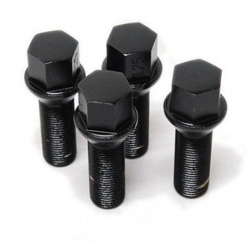 Kics Lug Bolts (Set of 16) - 35mm Length / 14x1.25 Thread / 60 Degree Taper Cone Seat / Black